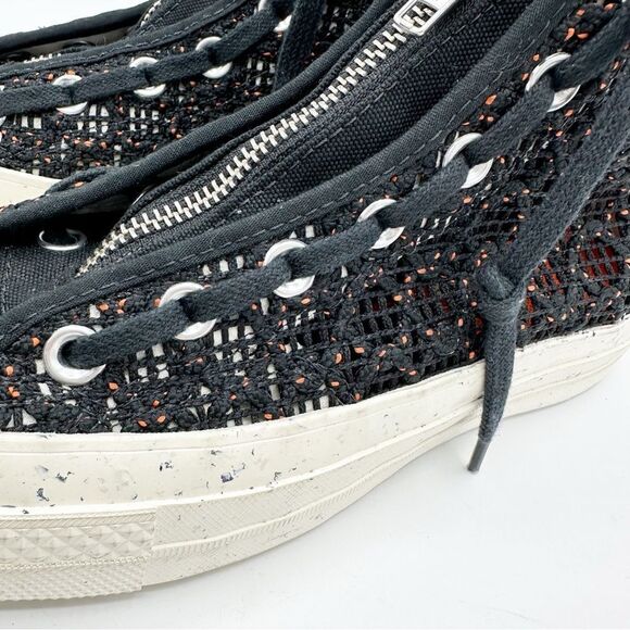 Converse Chuck Taylor All Star 70 Hi Speckled Black Crochet Womens Sample Sz 5 - Picture 9 of 15